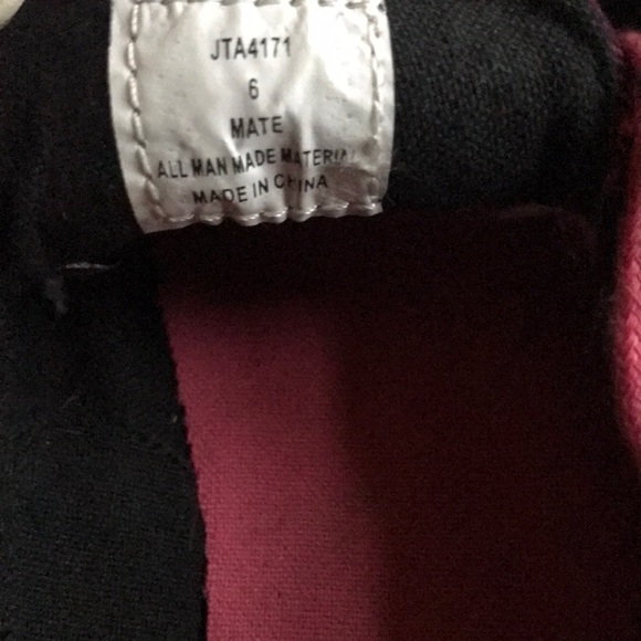 Size 6 Polo Boat Shoes Pink and Black Plaid - Picture 6 of 6